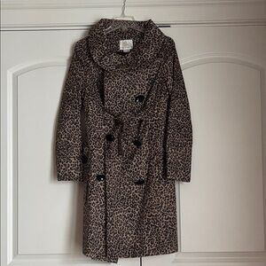 Sara Berman Leopard Print Trench Coat